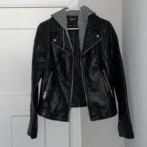 Hooded Leather Jacket